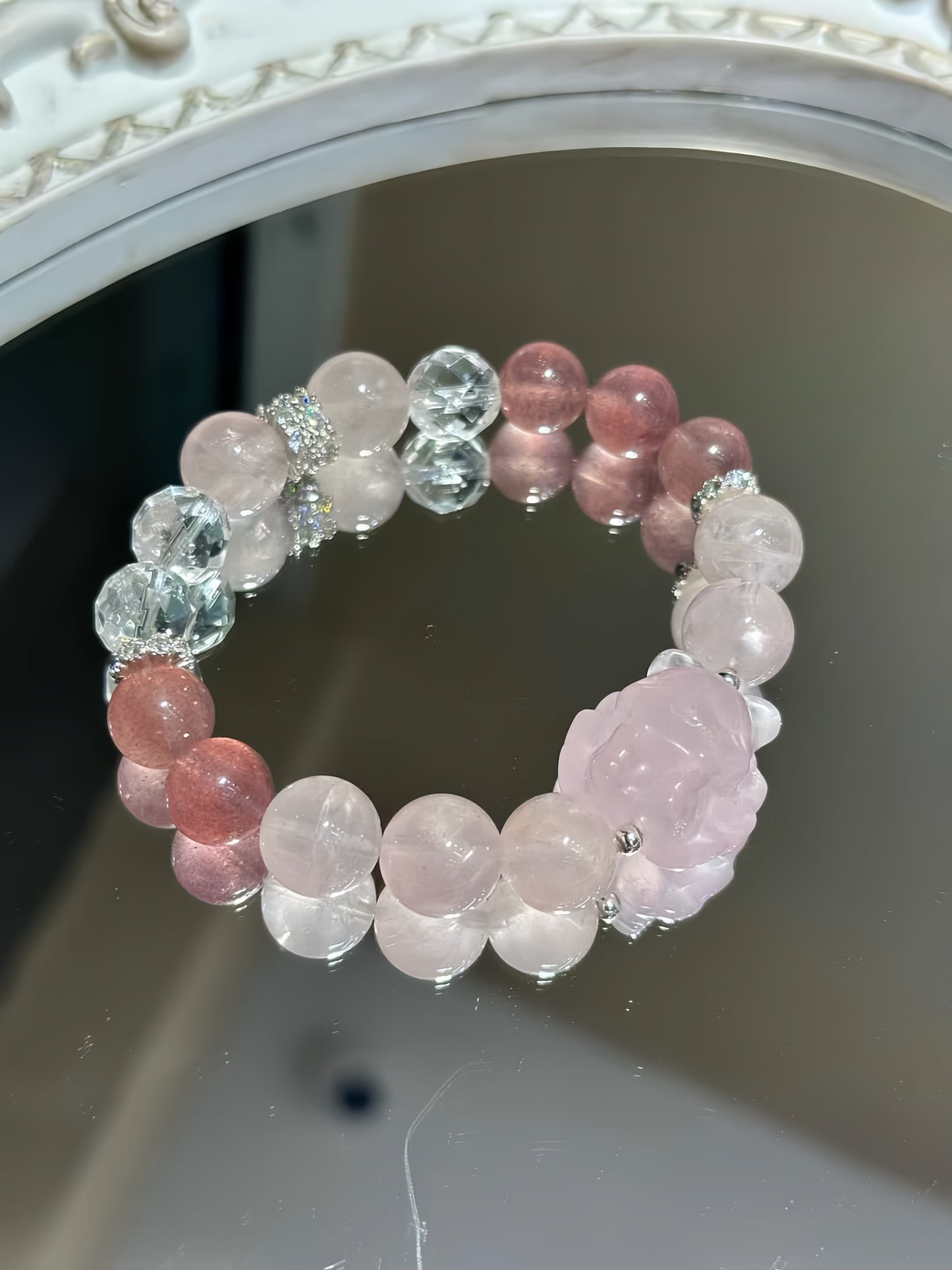 Fox Carving Rose Quartz