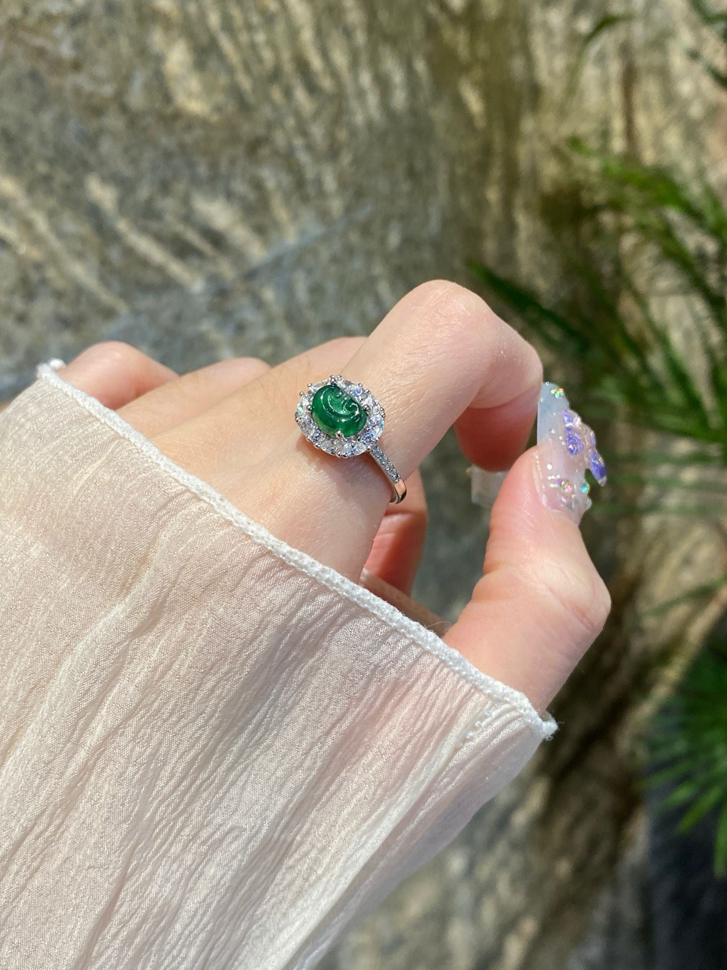Jade Sterling Silver Ring – Evergreen Blessing