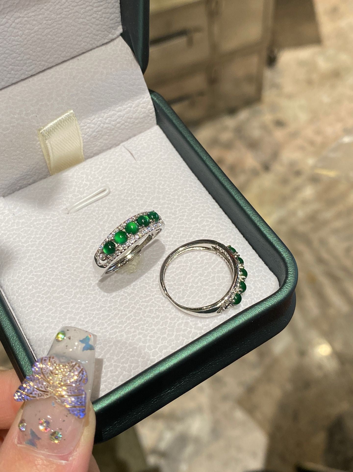 Jade Sterling Silver Ring – Grace with Good Fortune