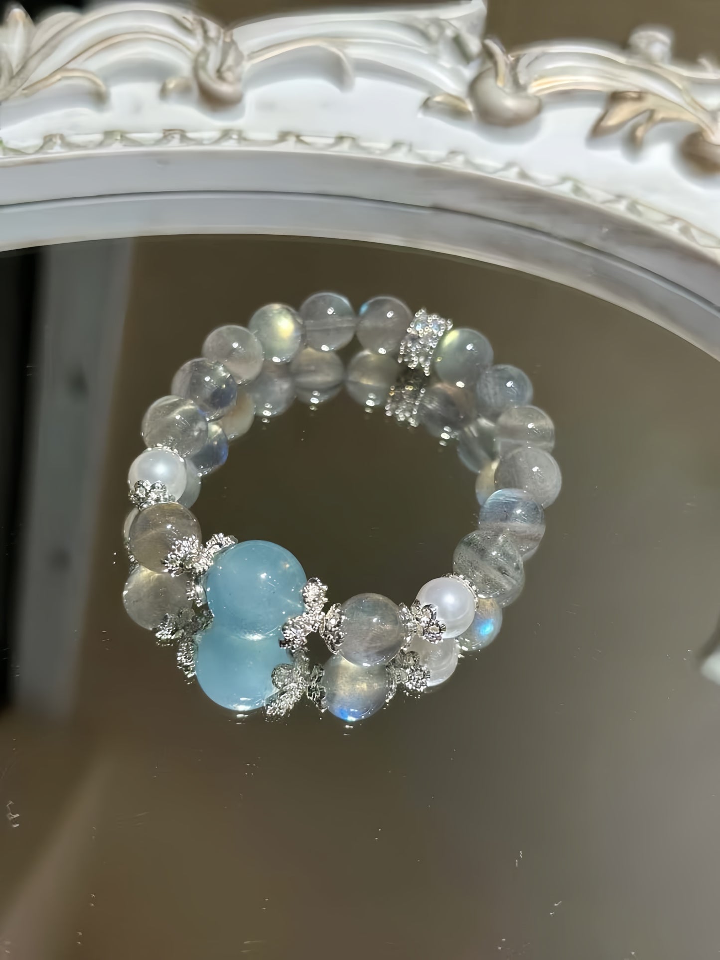 Moonstone With Aquamarine
