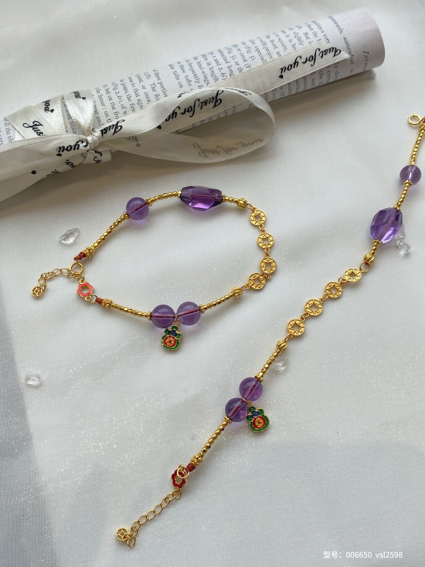 Starlit Bloom Amethyst Bracelet