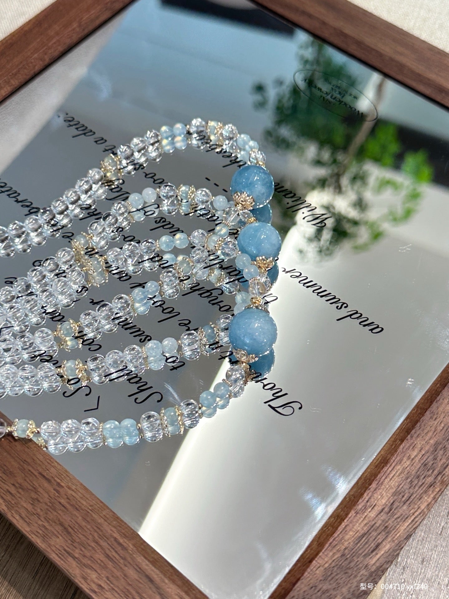 Aquamarine & Clear Quartz Necklace