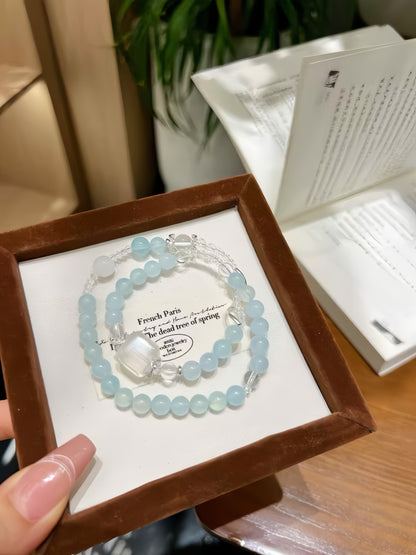Aquamarine With Clear Quartz