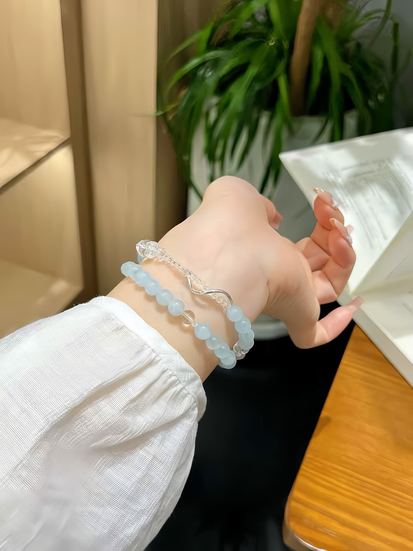 Aquamarine With Clear Quartz