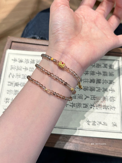 Black Gold Super Seven  Pearl Bracelet