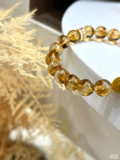 Fortune Beacon – Yellow Tower Quartz Golden Tiger-Eye Bracelet