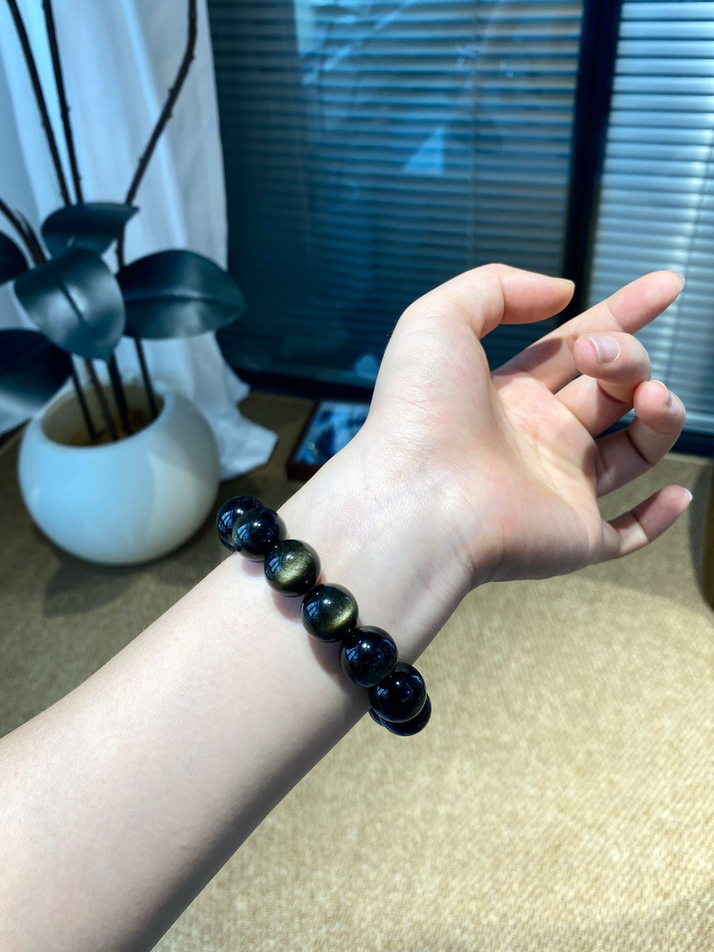 Gold Obsidian Bracelet