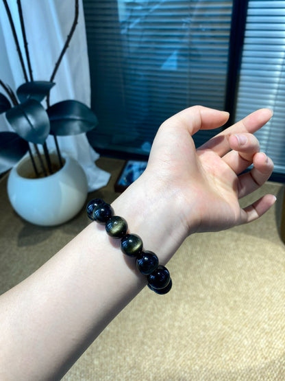 Gold Obsidian Bracelet