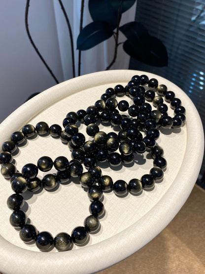 Gold Obsidian Bracelet