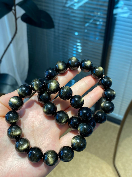 Gold Obsidian Bracelet