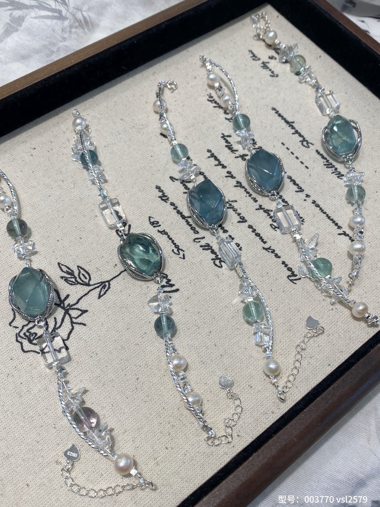 Green Fluorite & Pearl Bracelet