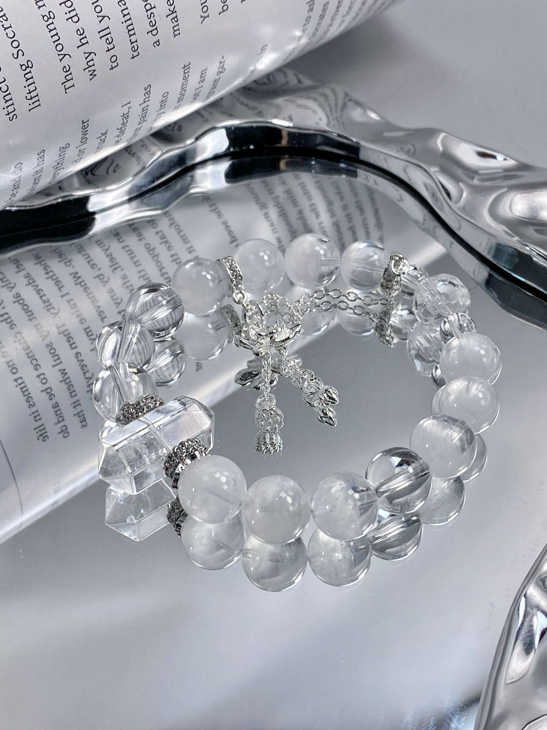 Himalayan White Phantom - Clear Quartz Trio