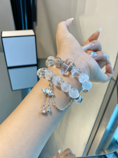 Himalayan White Phantom - Clear Quartz Trio