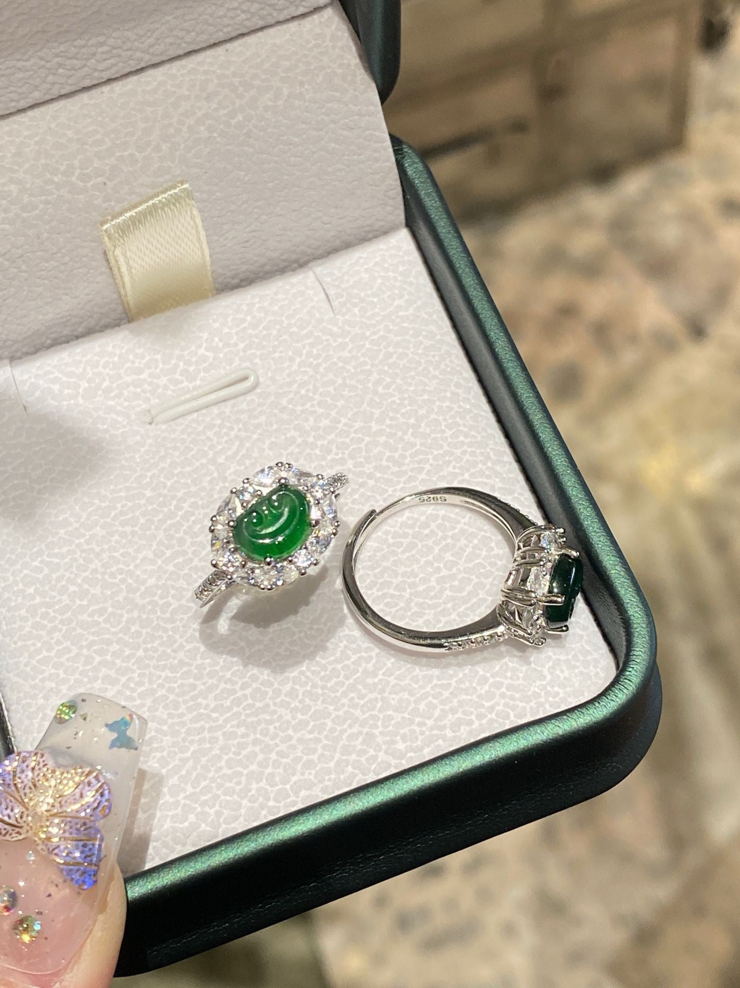 Jade Sterling Silver Ring – Evergreen Blessing