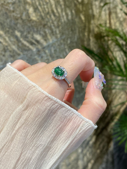 Jade Sterling Silver Ring – Evergreen Blessing
