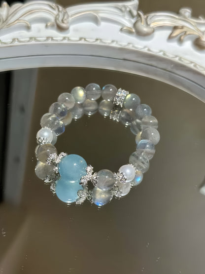 Moonstone With Aquamarine