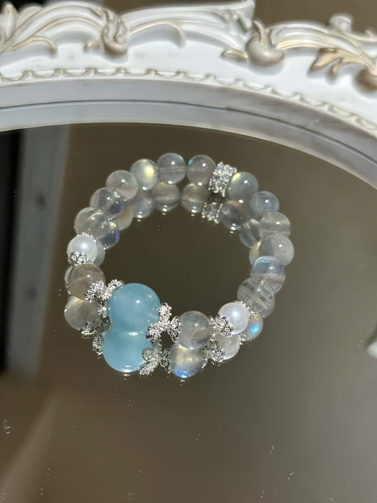Moonstone With Aquamarine