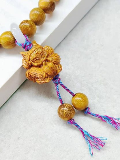 Sandalwood & Amethyst Pixiu Bracelet