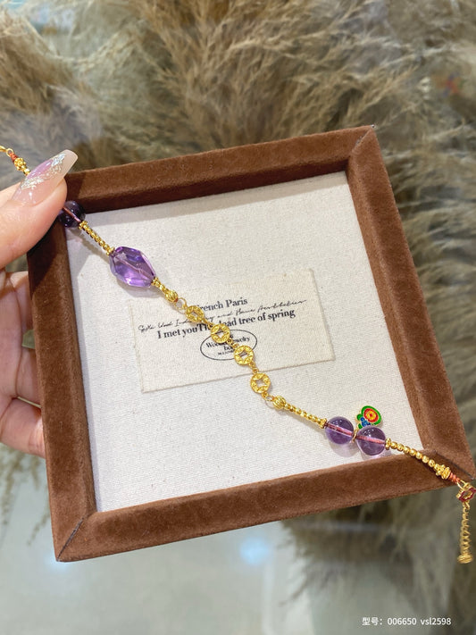 Starlit Bloom Amethyst Bracelet