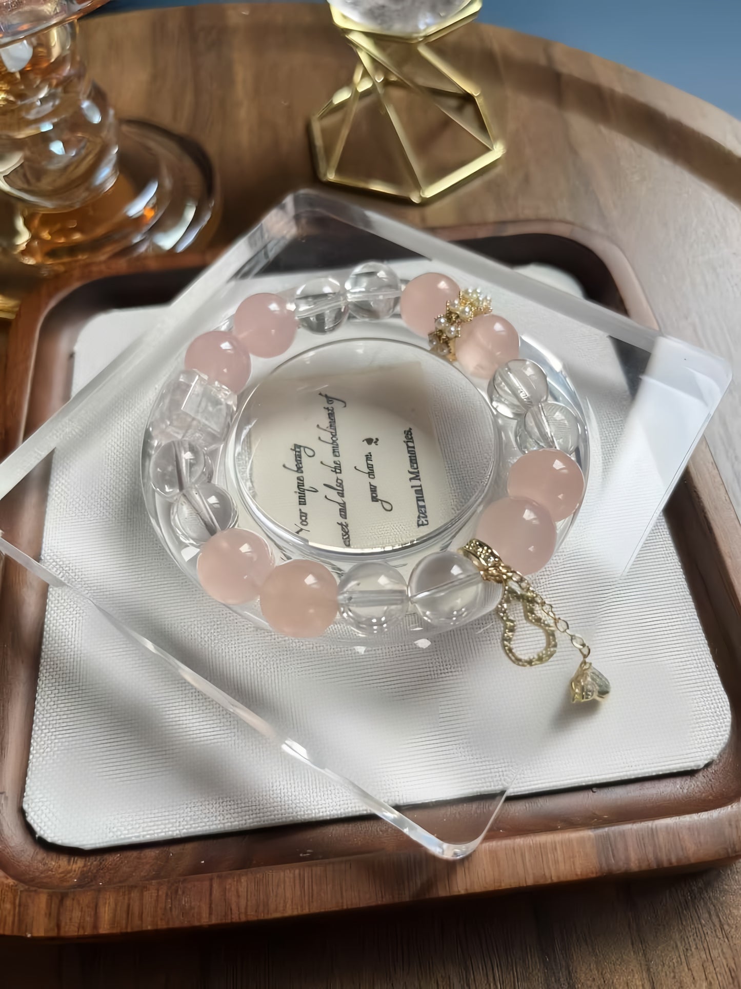 White Quartz with Rose Quartz